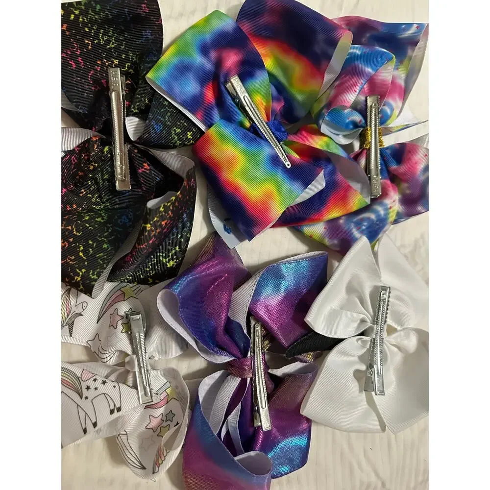 6 Extra Large Girls Hair bows size 7